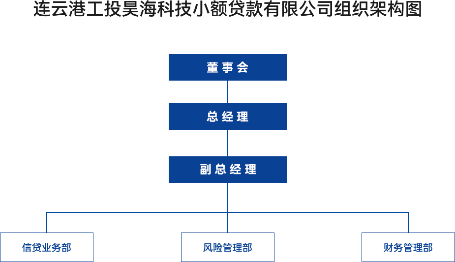 金融板塊-連云港工投昊?？萍夹☆~貸款有限公司組織架構(gòu)圖